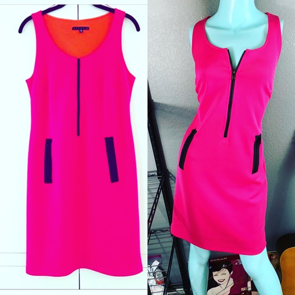 Tiana B. Pink Zipper Pocket Tank Dress